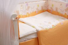 Детский постельный комплект 7 эл. Twins Comfort New 4051-C-121, Горошки оранжевые